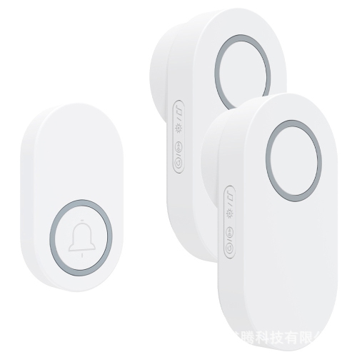 Long distance through wall smart electronic wireless doorbell home loud volume, easy to install - white