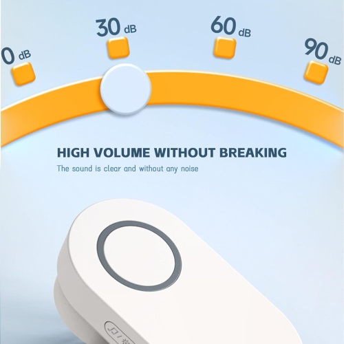 Long distance through wall smart electronic wireless doorbell home loud volume, easy to install - white