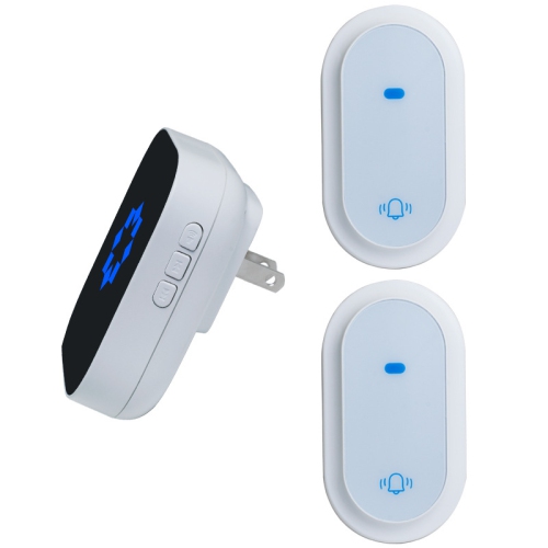 Sonnette sans fil autonome Home Sonnette musicale longue distance Sonnette sans fil blanche