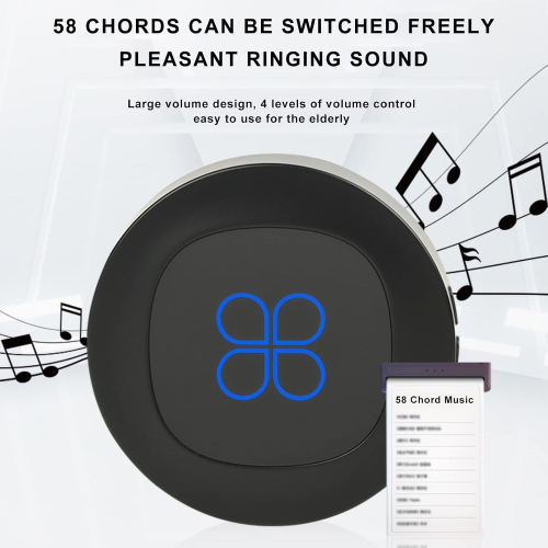 Sonnette câblée autoproduite Télécommande numérique Appelle sonnette – Noir