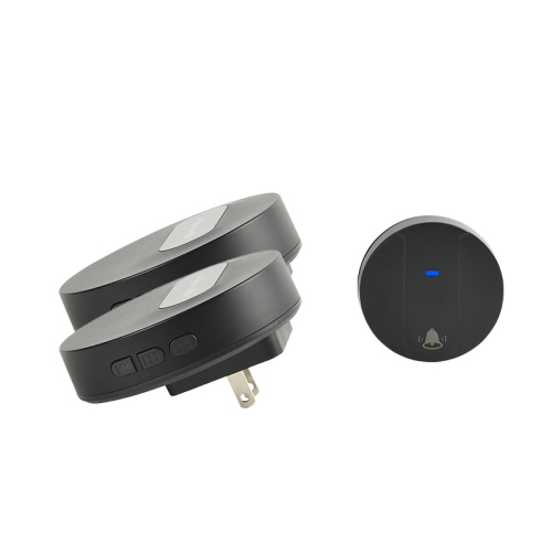 Self-generated wireless doorbell household long-distance high-volume outdoor waterproof doorbell pager - black
