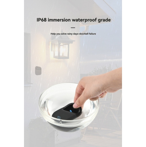 Self-generating wireless doorbell household punch-free long-distance music doorbell wireless 433 elderly pager - white