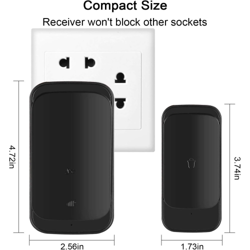 Wireless doorbell smart wireless doorbell home long distance waterproof wireless remote control touch sensor doorbell - white