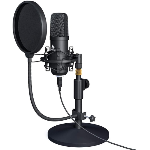 Open Box - MAONO Professional USB Microphone Kit - 192kHz/24Bit Cardioid Condenser Mic for PC Podcasting & Streaming, AU-A04T