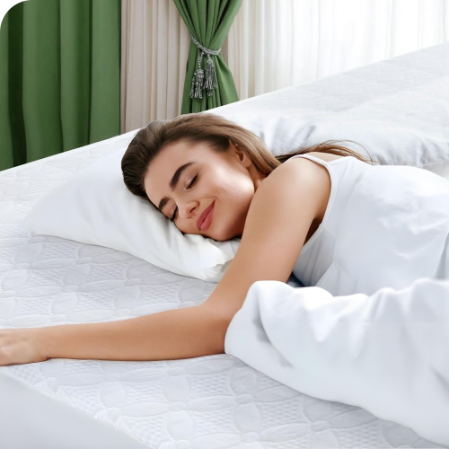 Canadian Linen Bamboo Mattress Protector Floral Design 54"x80"x14" Soft Smooth Cooling Breathable Noiseless Washable Non Slip Deep Pocket Fitted, Full