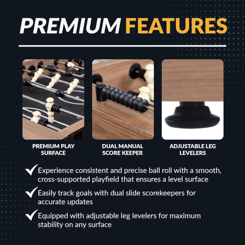 Open Box – Hathaway Excalibur 54-in Foosball Table - Driftwood