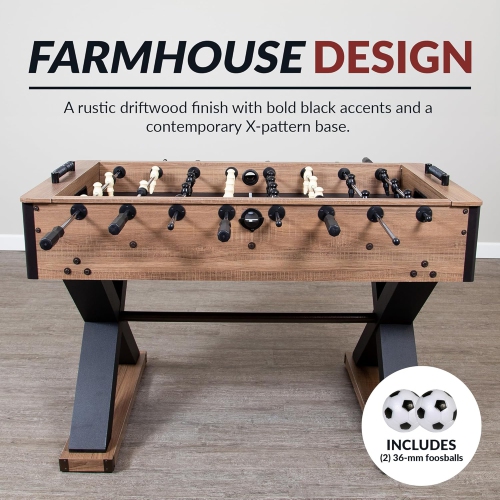 Open Box – Hathaway Excalibur 54-in Foosball Table - Driftwood