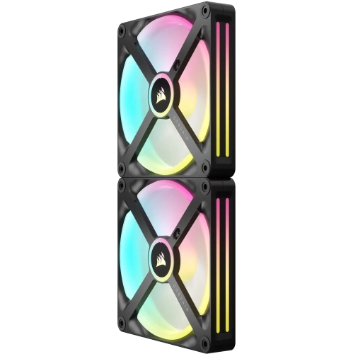 Open Box - CORSAIR iCUE LINK QX140 RGB 140mm PWM Computer Case Fan with iCUE LINK System Hub Kit - Black