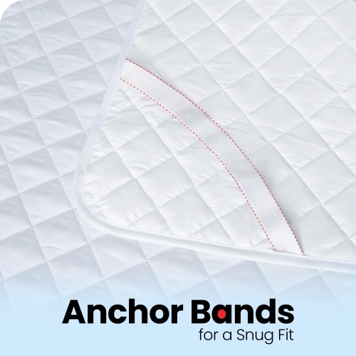 Canadian Linen Flat Mattress Pads with Anchor Bands 39"x80"x14" Noiseless Soft Absorbent Quick Dry Non Slip Washable Breathable Protector Topper, Twin