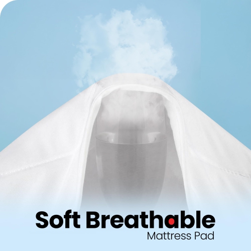 Canadian Linen Flat Mattress Pads with Anchor Bands 39"x80"x14" Noiseless Soft Absorbent Quick Dry Non Slip Washable Breathable Protector Topper, Twin