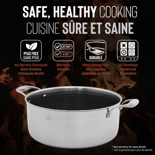 HELL'S KITCHEN HYBRID 7.5 QT POT + LID CERAMIC