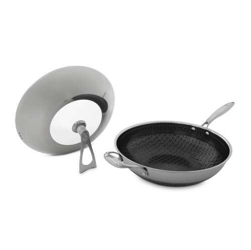 HELL'S KITCHEN HYBRID 12" WOK + LID CERAMIC