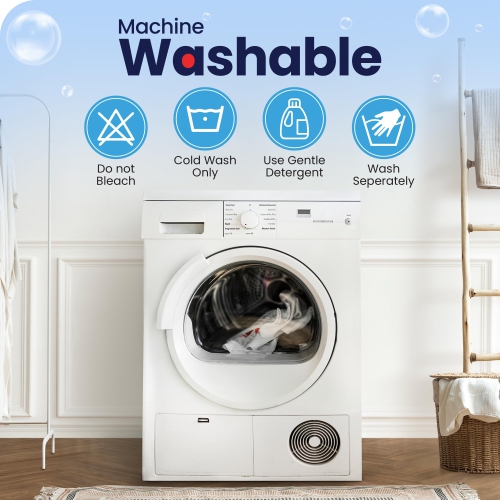 Canadian Linen Waterproof Fitted Mattress Pad, Premium Fill Quilted Deep Pocket Mattress Cover, Noiseless Washable Protector Absorbent Quick Dry