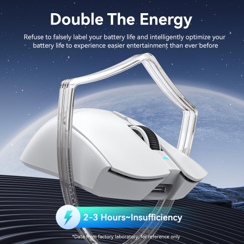 Wireless Gaming Mouse with Magnetic RGB Charging Dock,Anti Slip Grip Tape,PixArt PAW3395 Pro Sensor,40000DPI,BT/2.4Ghz/Wired,Optical Micro Switch for