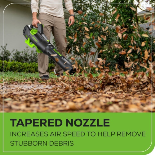 Greenworks 80V 770 CFM 180 MPH Leaf Blower, 4.0Ah Battery and Charger Included