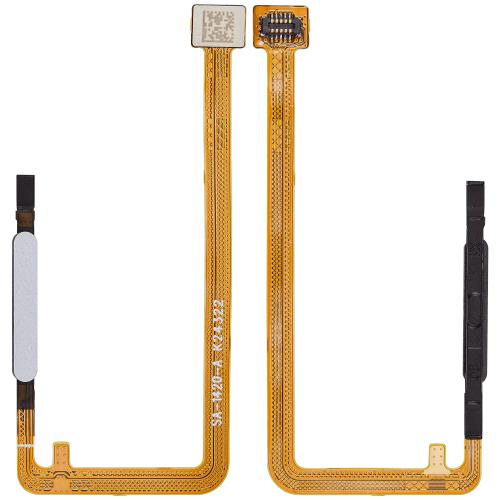 Lecteur d'empreintes digitales de remplacement avec câble Flex compatible avec Samsung Galaxy A06 (Premium) (Blanc)