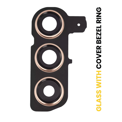 Objectif arrière de remplacement/cadre de couvercle; Bague compatible avec le Galaxy S24 5G de Samsung (Orange grès)