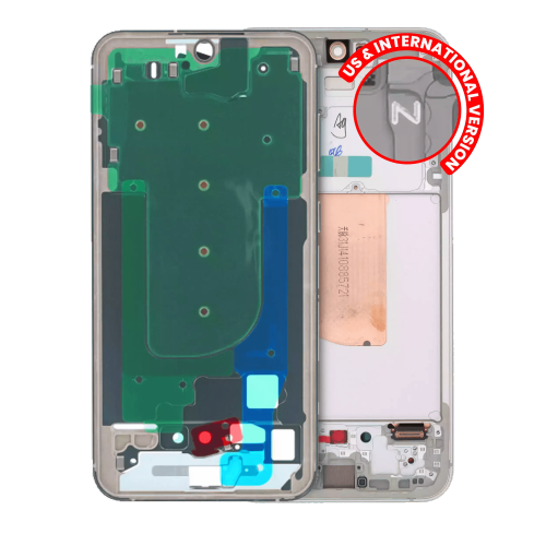 Replacement Mid-Frame Housing Compatible For Samsung Galaxy S23 FE (Cream)