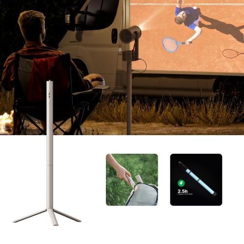 Trousse de projecteur d'extérieur MoGo 3 Pro de XGIMI – Projecteur + socle Powerbase + écran portatif de 70 po + filtre créatif + étui de