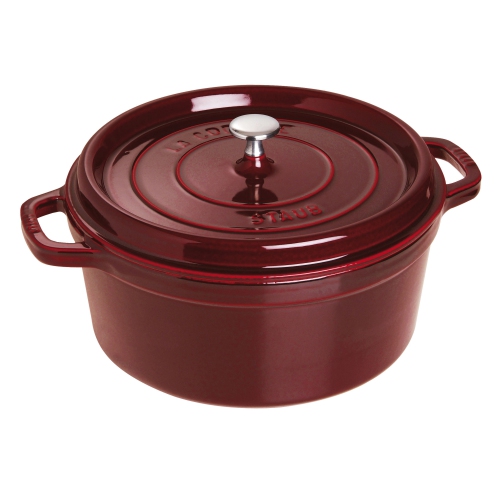 Image 1 of 5.. STAUB La Cocotte 6.75 L Cast Iron Cocotte, Grenadine-Red