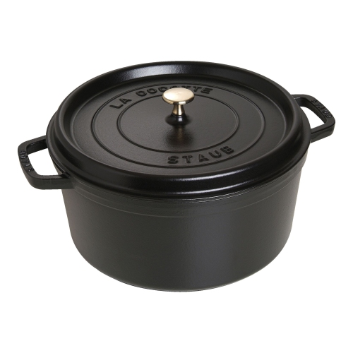 Image 1 of 1.. STAUB La Cocotte 8.4 L Cast Iron Round Cocotte, Black