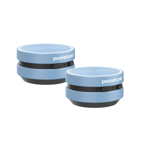 PocketTunes Bone Conduction Mini Speakers | Bluetooth Wireless | Turns Surfaces Into Speakers | Compact & Portable | Up to 6 Hours Playtime
