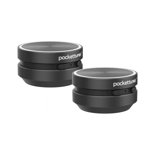 PocketTunes Bone Conduction Mini Speakers | Bluetooth Wireless | Turns Surfaces Into Speakers | Compact & Portable | Up to 6 Hours Playtime