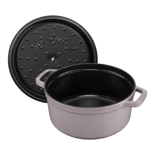 STAUB La Cocotte 6.75 L Cast Iron Round Cocotte, Cherry Blossom