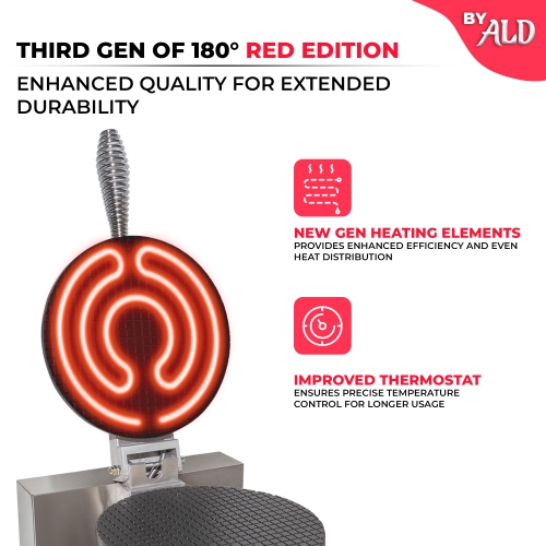 AR-HCB1 Waffle Cone Maker | Commercial Waffle Roll Maker | Nonstick Coating | 1.2kW | 110V