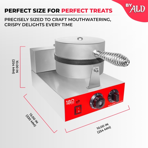 AR-HCB1 Waffle Cone Maker | Commercial Waffle Roll Maker | Nonstick Coating | 1.2kW | 110V
