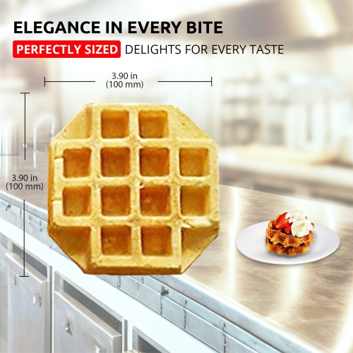 AP-454 Belgian Waffle Maker Thick | Belgian Waffle Iron | Swing Type | 4 Pcs | Professional Use | Nonstick | 110V