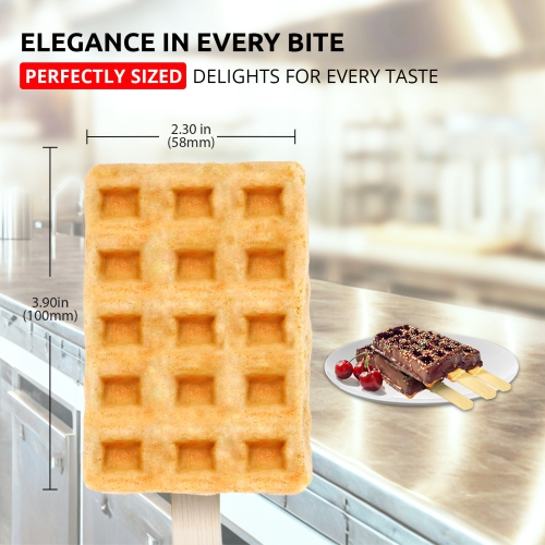AP-506 Rectangular Waffle Iron | Press Type | 6 Square Belgium Waffles | Stainless Steel | Nonstick | 110V