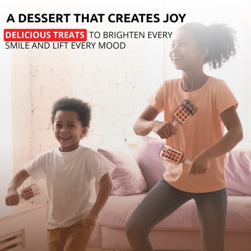 AP-506 Rectangular Waffle Iron | Press Type | 6 Square Belgium Waffles | Stainless Steel | Nonstick | 110V