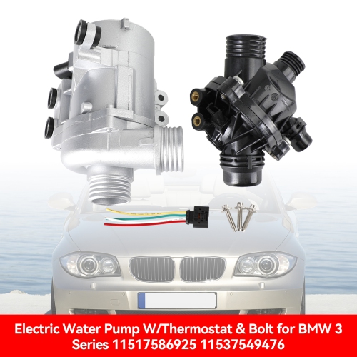 TOPTENG  Electric Water Pump W/thermostat & Bolt for Bmw 3 Series 11517586925 11537549476