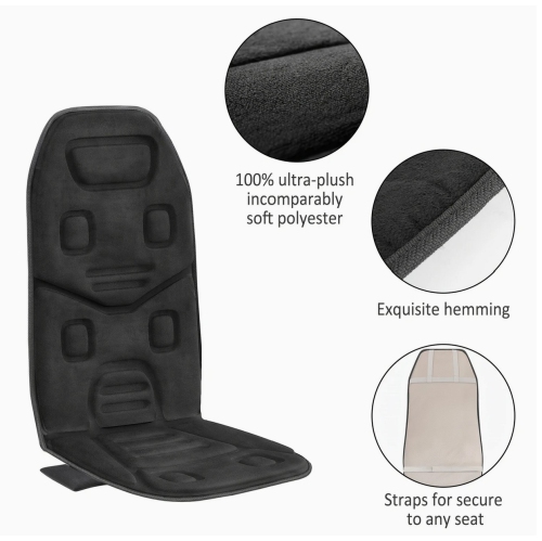 Massage Seat Cushion With Heat, 10 Vibration Motors Seat Warmer, Back Massager For Chair, Massage Chair Pad For Back,
