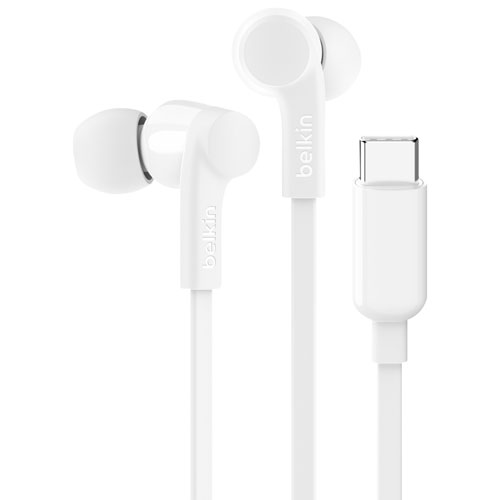 Écouteurs boutons SoundForm de Belkin avec connecteur USB-C - Blanc