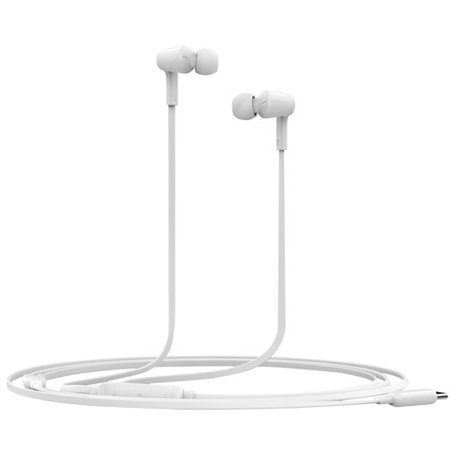 Écouteurs boutons SoundForm de Belkin avec connecteur USB-C - Blanc