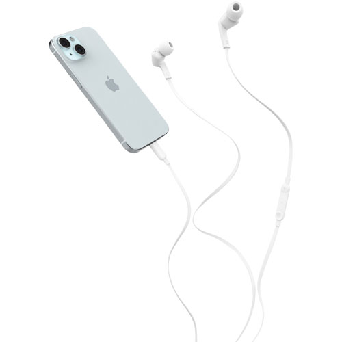 Écouteurs boutons SoundForm de Belkin avec connecteur USB-C - Blanc