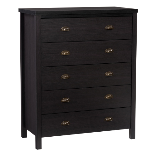 Grande commode à 5 tiroirs en grain de bois Boston de CorLiving avec tiroirs imbriqués