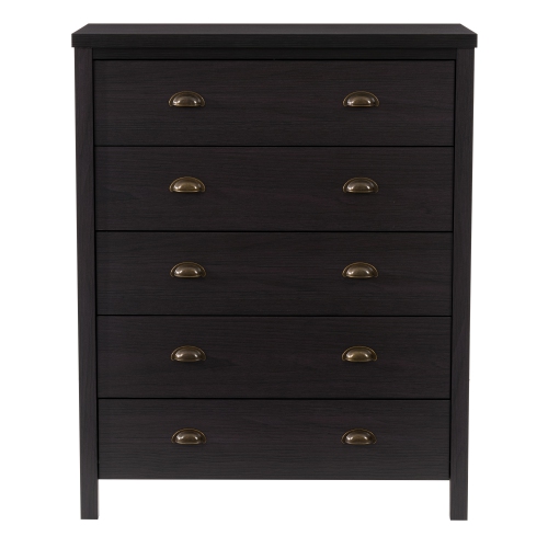 Grande commode à 5 tiroirs en grain de bois Boston de CorLiving avec tiroirs imbriqués