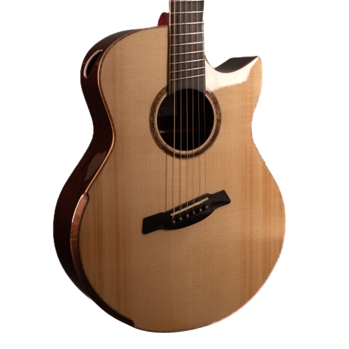 Avenir 25 Series Auditorium Body with Fan Fret, Solid Engelmann Spruce Top and Wenge Back and Sides