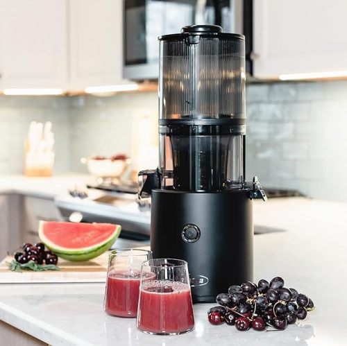 Extracteur de jus JC2022BK11 à mastication lente à froid pour extraction de jus de fruits et de légumes série Effortless pour une extraction de jus