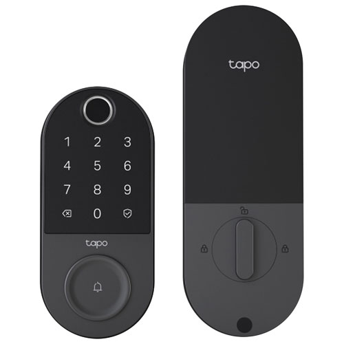 Serrure intelligente Wi-Fi à pêne dormant avec pavé numérique Tapo de TP-Link - Noir