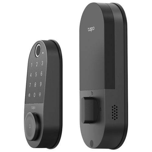 Serrure intelligente Wi-Fi à pêne dormant avec pavé numérique Tapo de TP-Link - Noir