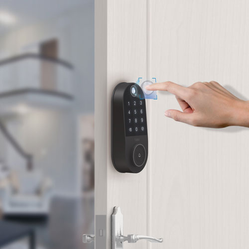 Serrure intelligente Wi-Fi à pêne dormant avec pavé numérique Tapo de TP-Link - Noir