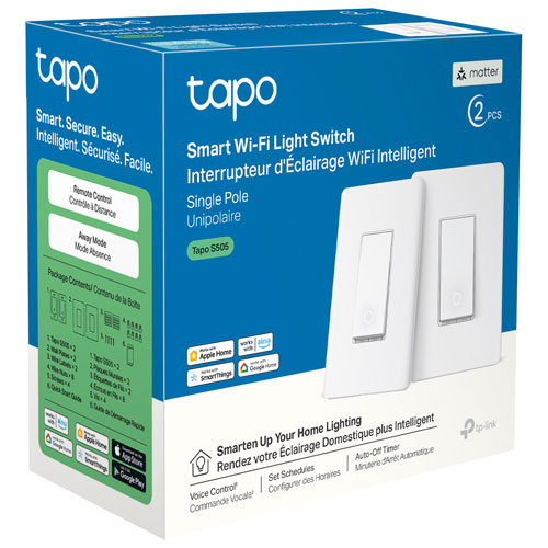 TP-Link Tapo Smart Wi-Fi Light Switch - 2 Pack