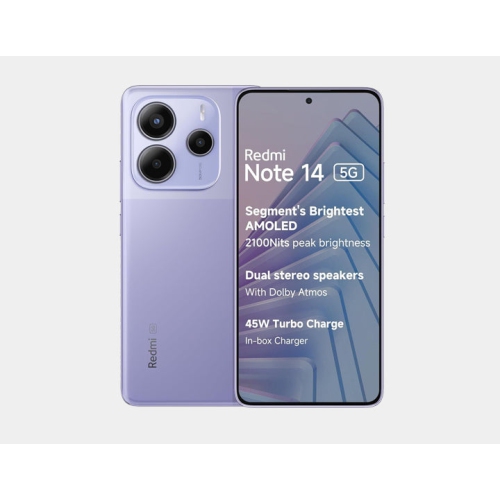 Xiaomi Redmi Note 14 5G 256GB ROM 8GB RAM Dual Sim GSM Unlocked - Lavender Purple