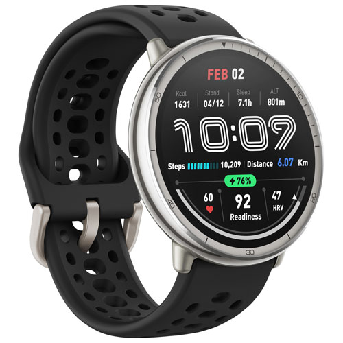 Amazfit Active 2 44mm Smartwatch with Heart Rate Monitor - Black