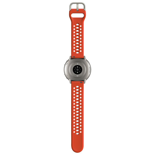 Montre intelligente Active 2 de 44 mm d'Amazfit avec moniteur de fréquence cardiaque - Rouge