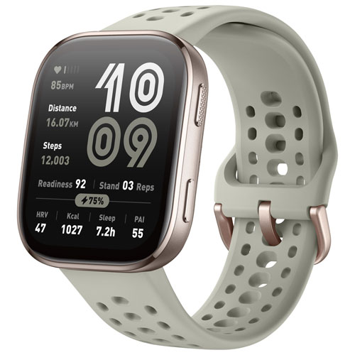 Montre intelligente Bip 6 de 50 mm d'Amazfit avec moniteur de fréquence cardiaque - Pierre